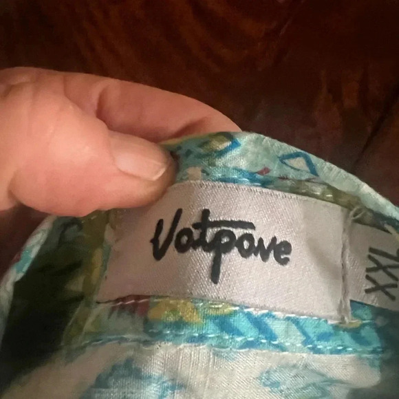 VATPAVE Mens Floral Hawaiian Shirts Short Sleeve Button Down Beach Shirt XXL - Picture 4 of 7